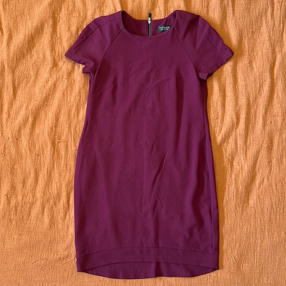 Burgundy cocktail dress by TopShop size 4